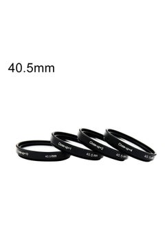 Generic 4Pcs 37-82mm +1 +2 +4 +10 Optical Glass SLR Camera Macro Lens Close-up Filters Black  - Image 1