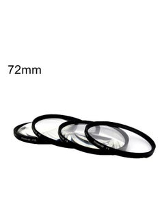 Generic 4Pcs 37-82mm +1 +2 +4 +10 Optical Glass SLR Camera Macro Lens Close-up Filters Black  - Image 1