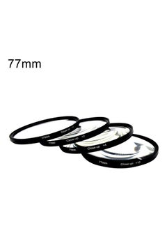 Generic 4Pcs 37-82mm +1 +2 +4 +10 Optical Glass SLR Camera Macro Lens Close-up Filters Black  - Image 1