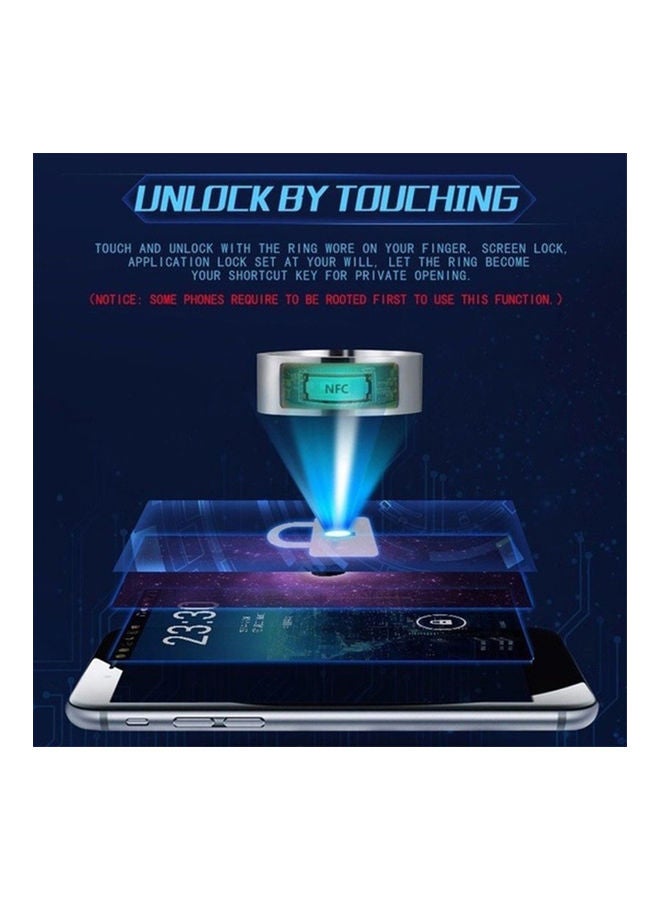 Generic - Waterproof Multifunctional NFC Intelligent Digital Smart Ring for Android Window Black - Image 1