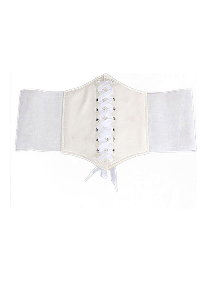 Wide Waistband Belt Rose Red - Image 3