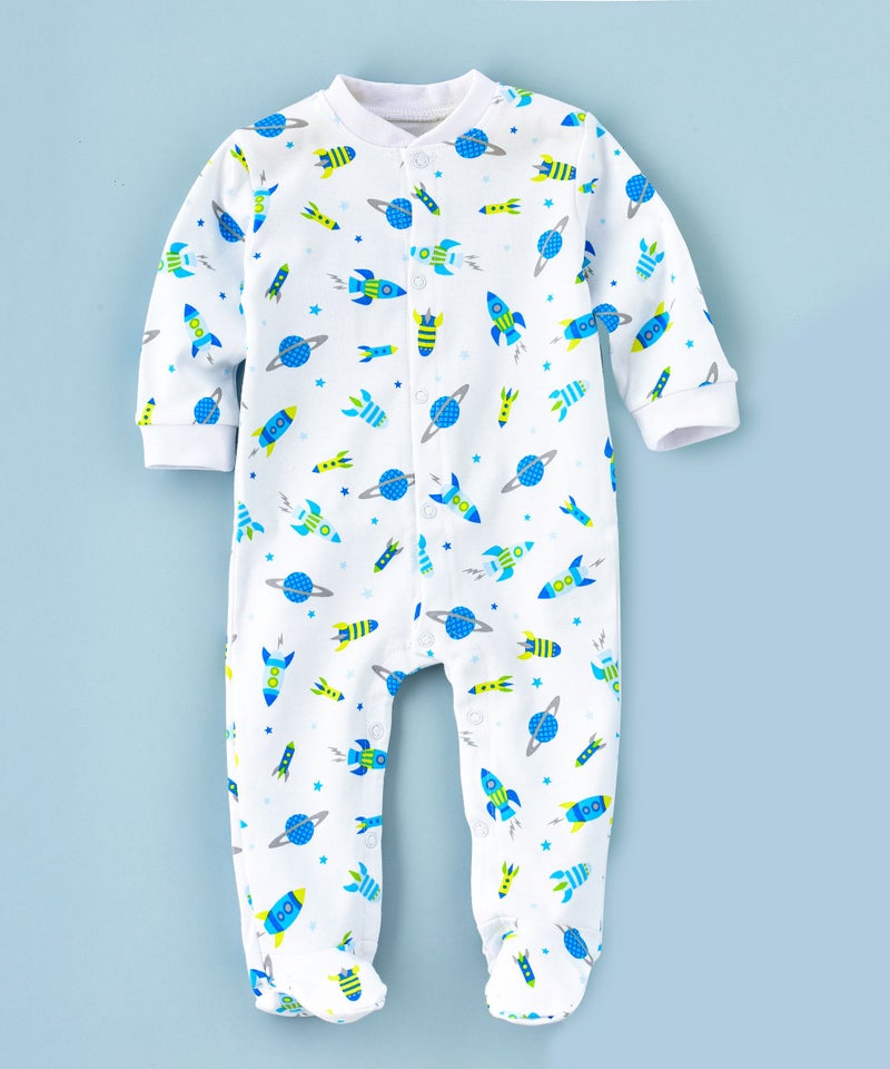 babyqlo - 2-Piece Printed Long Sleeve Onesies Multicolour - Image 1