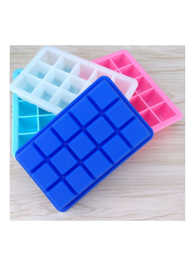 Ice Cube Trays Release Silicone 15 Grids Ice Trays with Spill-Resistant Removable Lid Stackable DIY Home Ice Cube Molds for Chilled Drinks Green 19.5*4*12.5cm