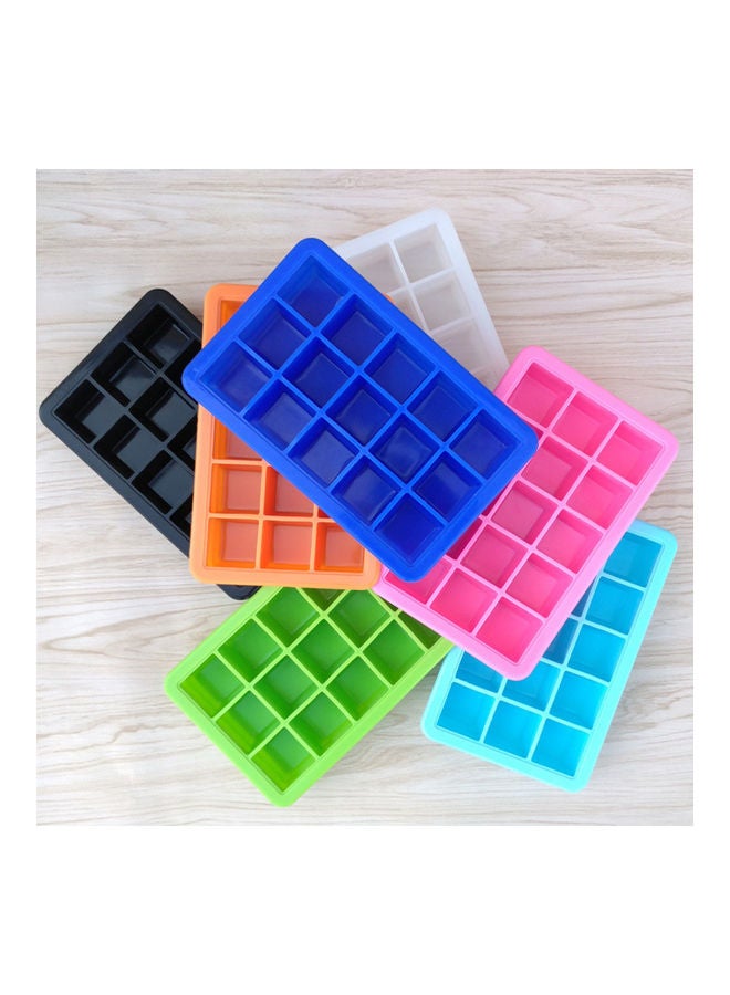 Ice Cube Trays Release Silicone 15 Grids Ice Trays with Spill-Resistant Removable Lid Stackable DIY Home Ice Cube Molds for Chilled Drinks Green 19.5*4*12.5cm