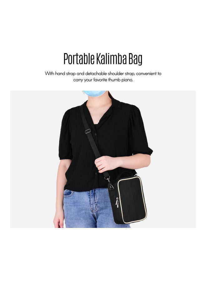 Generic - Portable Kalimba Storage Bag Waterproof Fabric Multi-Functional Thumb Piano Case Bag Mbira Gig Bag with Strap Brown for Square Shape 10 Keys 17 Keys Kalimbas - Image 1