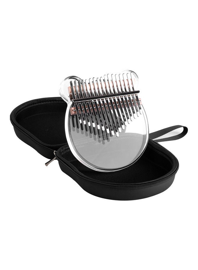 Generic 17 Keys Transparent Bear Acrylic Thumb Piano Kalimba with Carry Case Tuning Hammer Stickers Cleaning Cloth Music Book  - Image 3