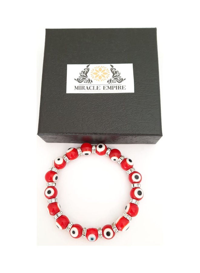 ميركال إمبراير سوار مرصع بالكريستال بتصميم خرزة زرقاء لإبعاد الحسد - Image 2