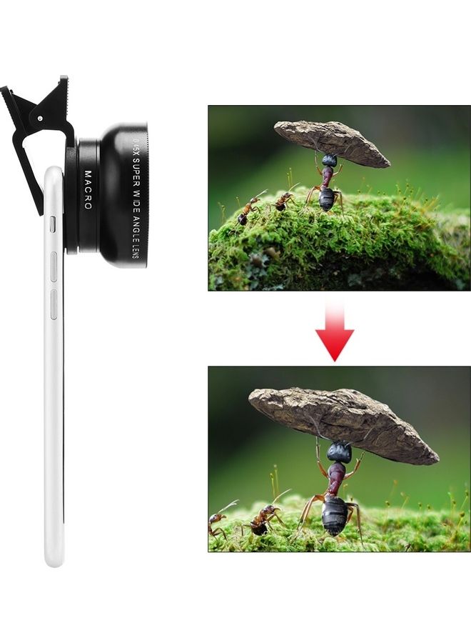 Universal Mobile Phone 0.45X Wide Angle 12.5X Macro HD Lens for iPhone Android 13 x 8.5 x 5cm Silver/Black  - Image 5