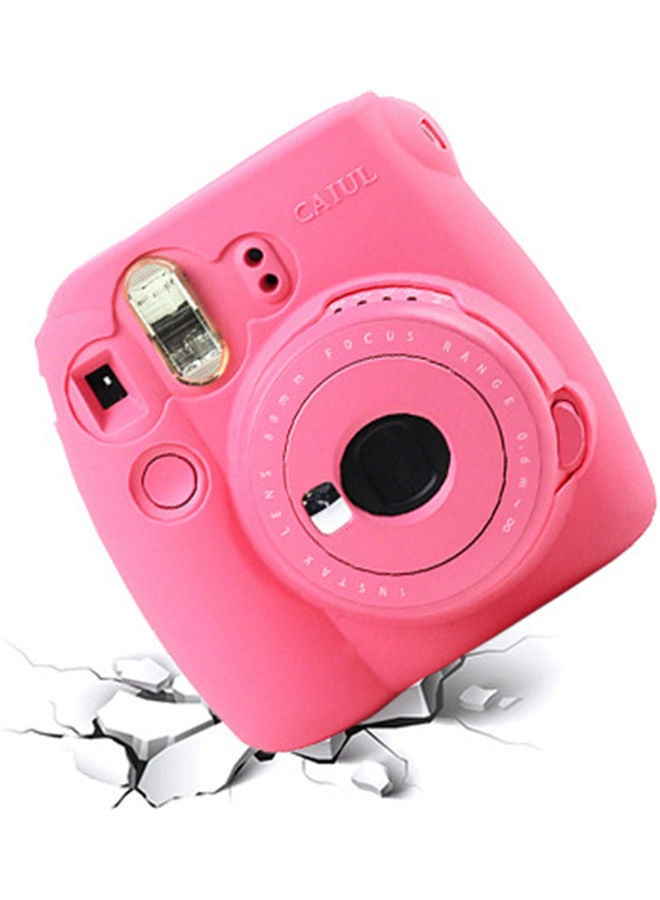 Silicone Solid Color Camera Protective Case Cover for Pola-roid Instax Mini 8 9 Grey White  - Image 5