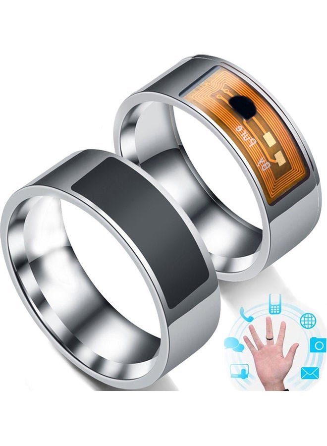 Stainless Steel Access Card Chip Magic Ultimate Control NFC Smart Ring Band Black  - Image 1