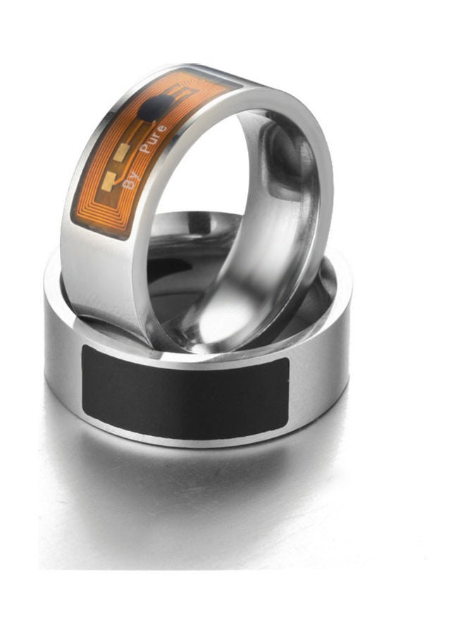 Stainless Steel Access Card Chip Magic Ultimate Control NFC Smart Ring Band Black  - Image 4