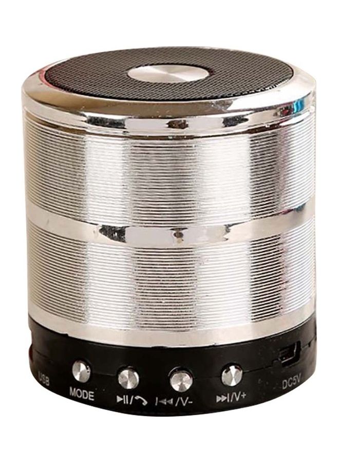Generic WS887 Portable Cylinder Wireless Bluetooth Speaker Gold/Black 