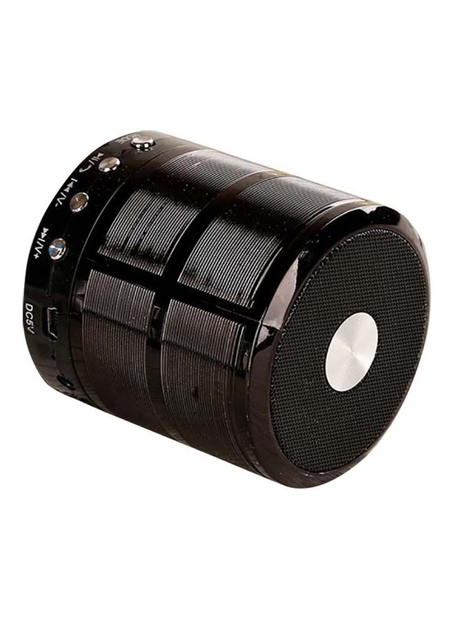 WS887 Portable Cylinder Wireless Bluetooth Speaker Black
