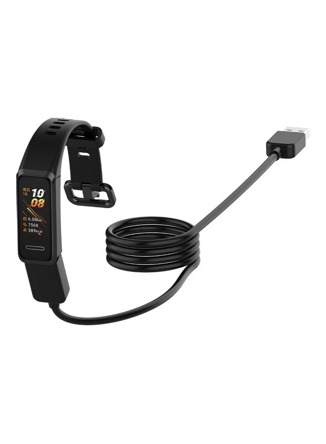 كابل شحن USB بطول 1 متر للساعة الذكية هواوي باند 4/هونر 5i/بولار M200 شفاف - Image 4