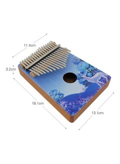Generic 17-Key Portable Wooden Kalimba Thumb Piano Mbira with Colored Deer Drawing  - Image 3