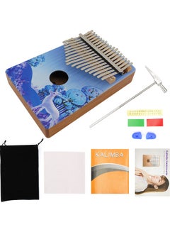 Generic 17-Key Portable Wooden Kalimba Thumb Piano Mbira with Colored Deer Drawing  - Image 4