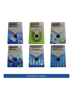 Generic 17-Key Portable Wooden Kalimba Thumb Piano Mbira with Colored Deer Drawing  - Image 5