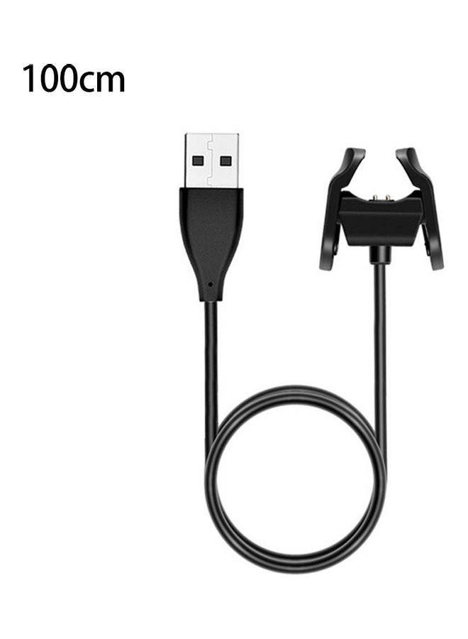 USB Fast Charging Cable Charger Adapter for Xiao-mi Mi Band 4 NFC Smart Bracelet 11.5x9.9x2.6cm Black  - Image 1