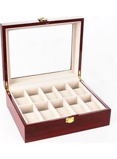 unisex 10-Compartments Watch Storage Box
