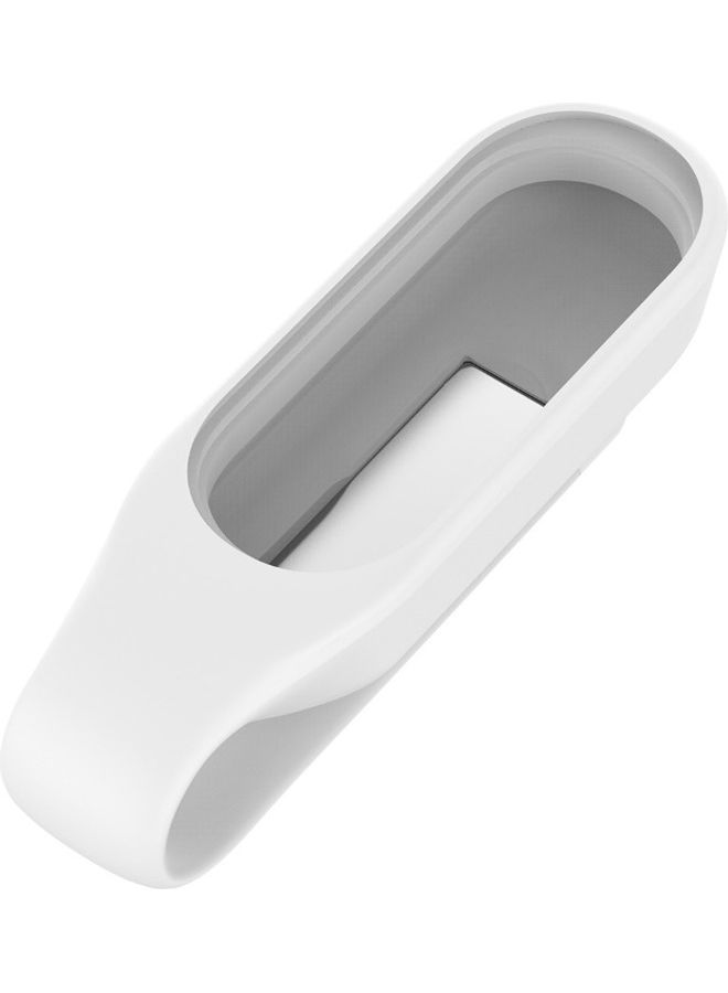 Generic - Replacement Clip Type Strap Protective Case for Xiao-mi Mi Band 3/4 Bracelet White - Image 1