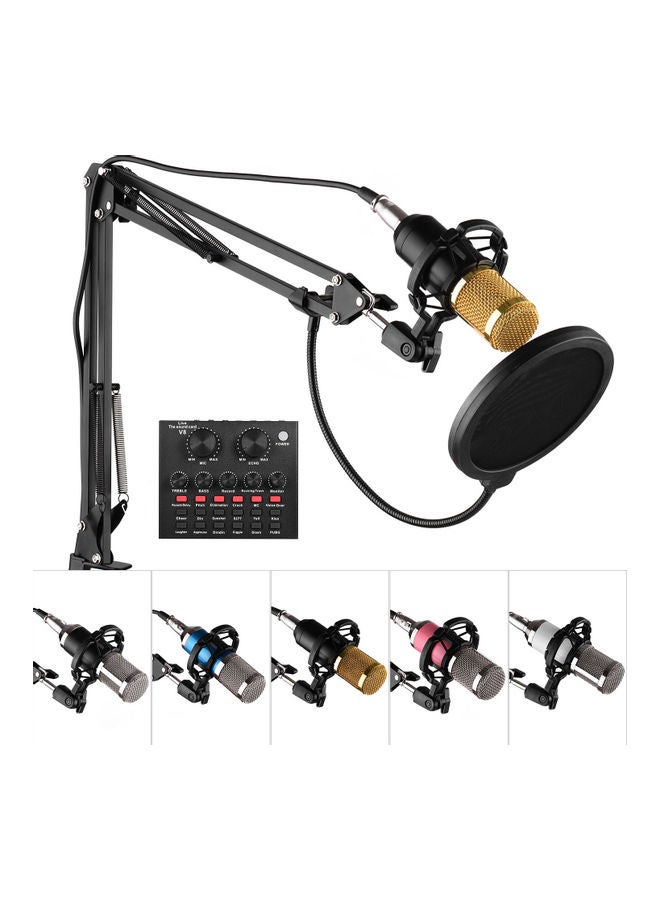 Professional Condenser Microphone Kit With External Sound Card Multicolor - Image 1