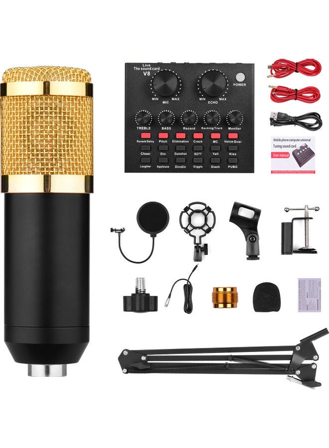 Professional Condenser Microphone Kit With External Sound Card Multicolor - Image 4