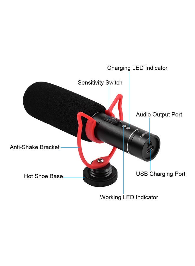 ANDOER Video Microphone Condenser Mic Black - Image 4
