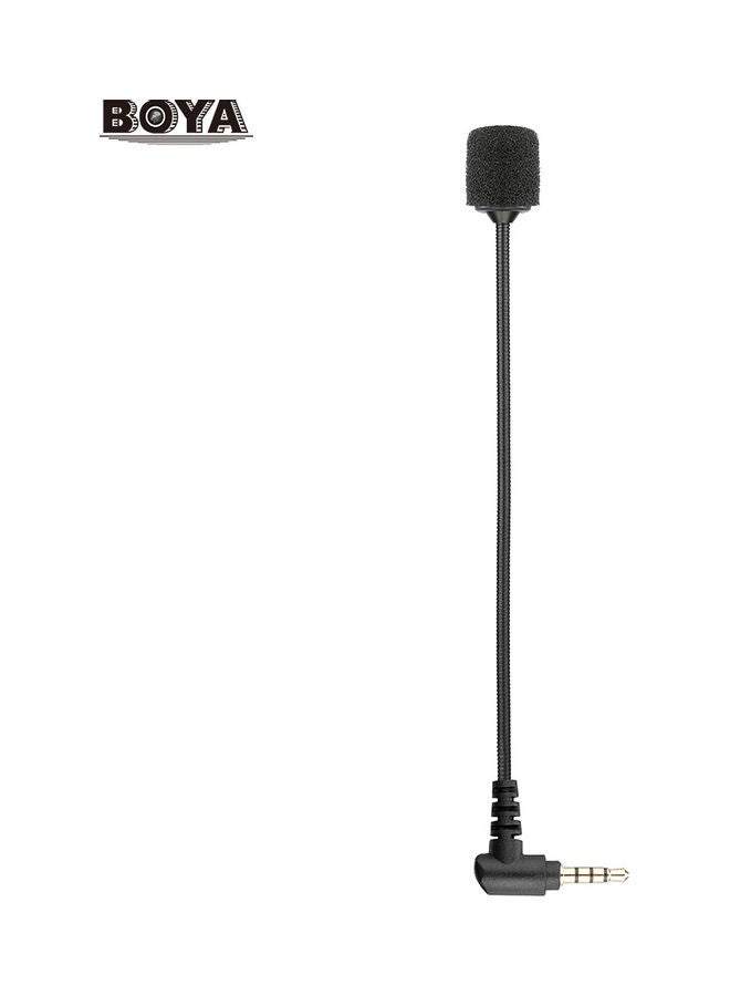 BOYA 3.5mm PortableCondenser Mini Microphone with TRRS Black - Image 1