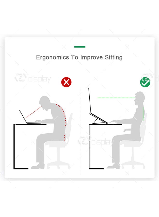 121D Foldable Laptop Stand Holder Mount Black - Image 5