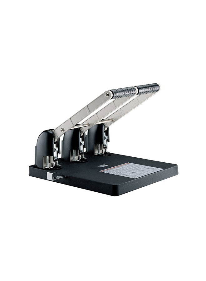 Kw-trio Three Hole Heavy Duty Paper Punch Black  - Image 1