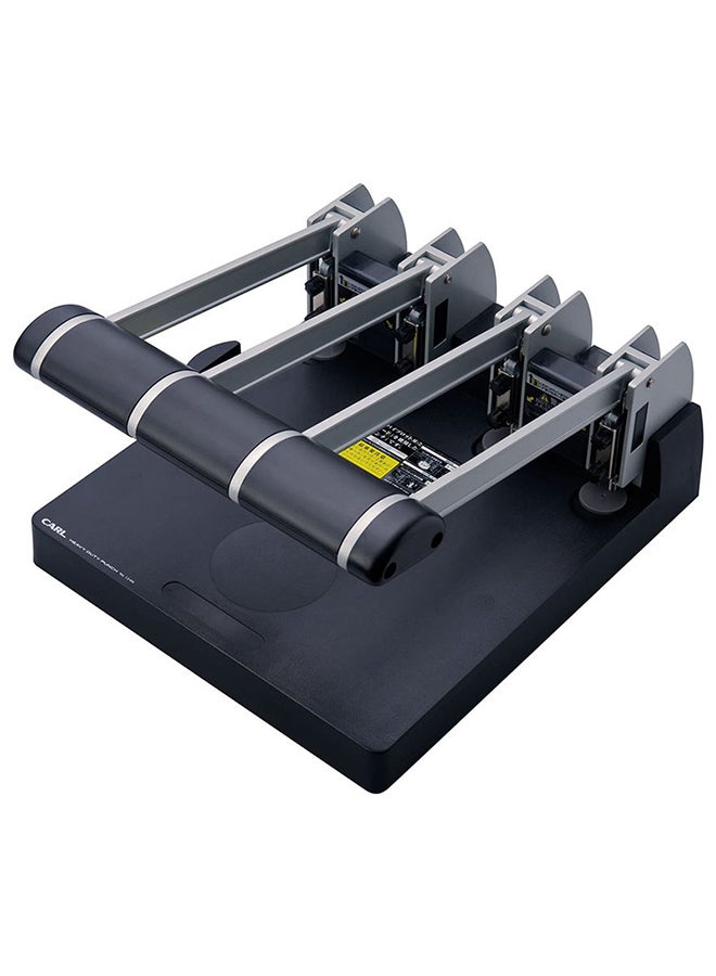 Four Hole Heavy Duty Paper Punch Black