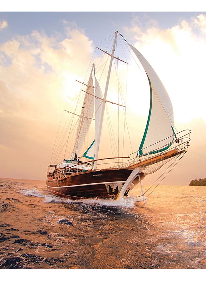 Zoot Sea Ship Themed Canvas Frame Painting Multicolour 50x40cm