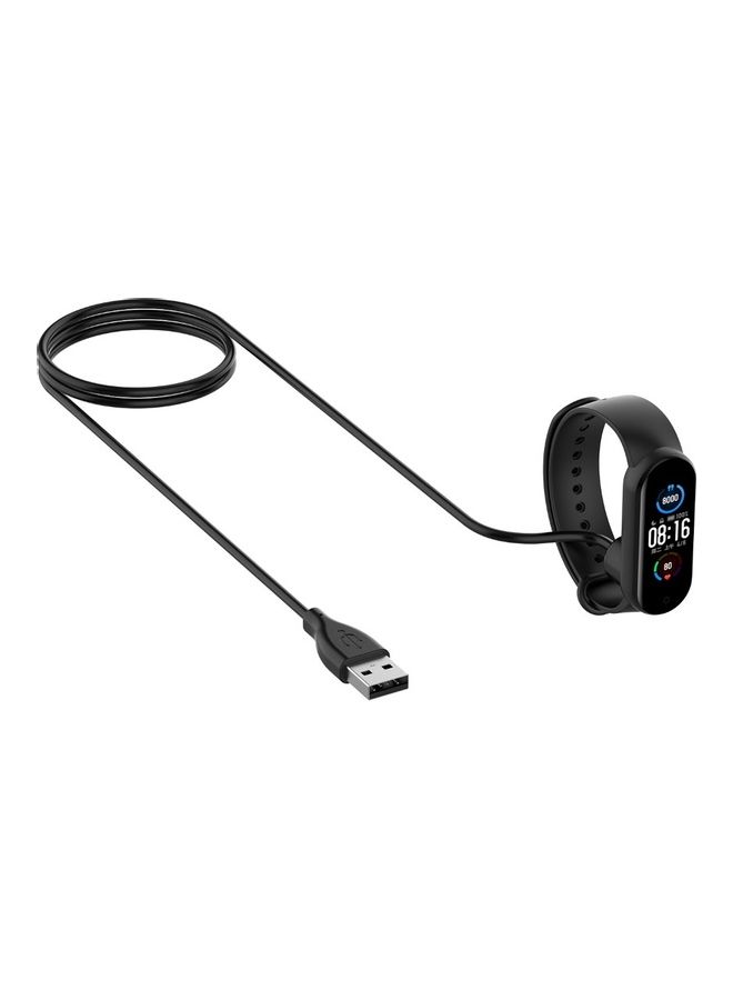 ماركة غير محددة - محول شاحن مع كابل شحن لسوار شاومي مي 5 NFC الذكي أسود - Image 1