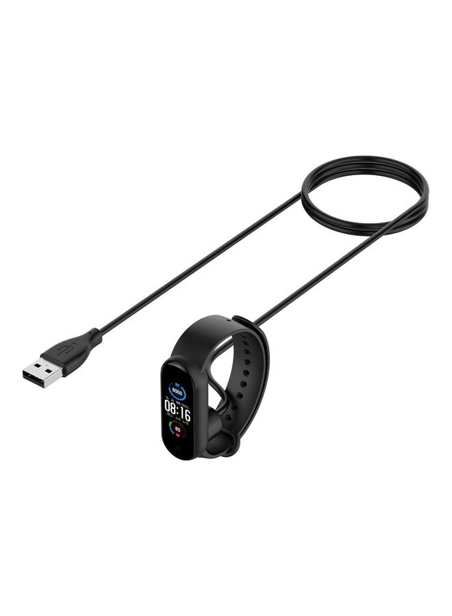 ماركة غير محددة - محول شاحن مع كابل شحن لسوار شاومي مي 5 NFC الذكي أسود - Image 1