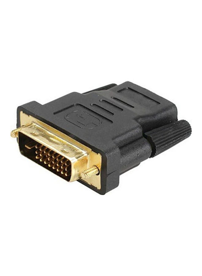 Generic - DVI-D (24+1) 25 Pin Male To HDMI Female Adapter Connector Converter Gold Plated multicolor - Image 1