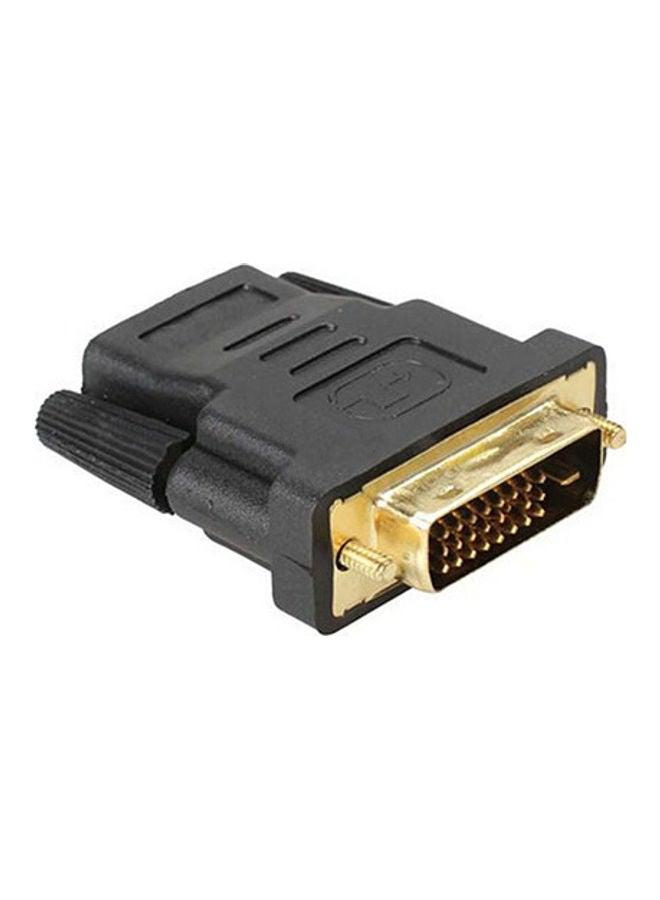 Generic - DVI-D (24+1) 25 Pin Male To HDMI Female Adapter Connector Converter Gold Plated multicolor - Image 1