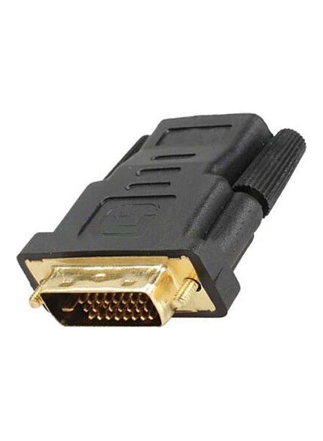Generic - DVI-D (24+1) 25 Pin Male To HDMI Female Adapter Connector Converter Gold Plated multicolor - Image 1