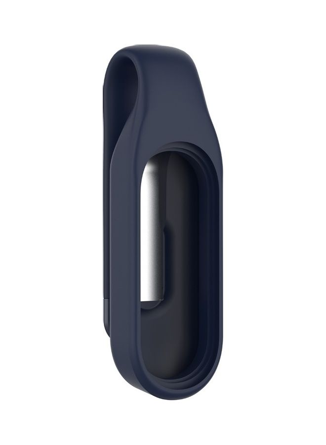 Replacement Clip Type Strap Protective Case for Xiao-mi Mi Band 3/4 Bracelet Midnight Blue  - Image 1