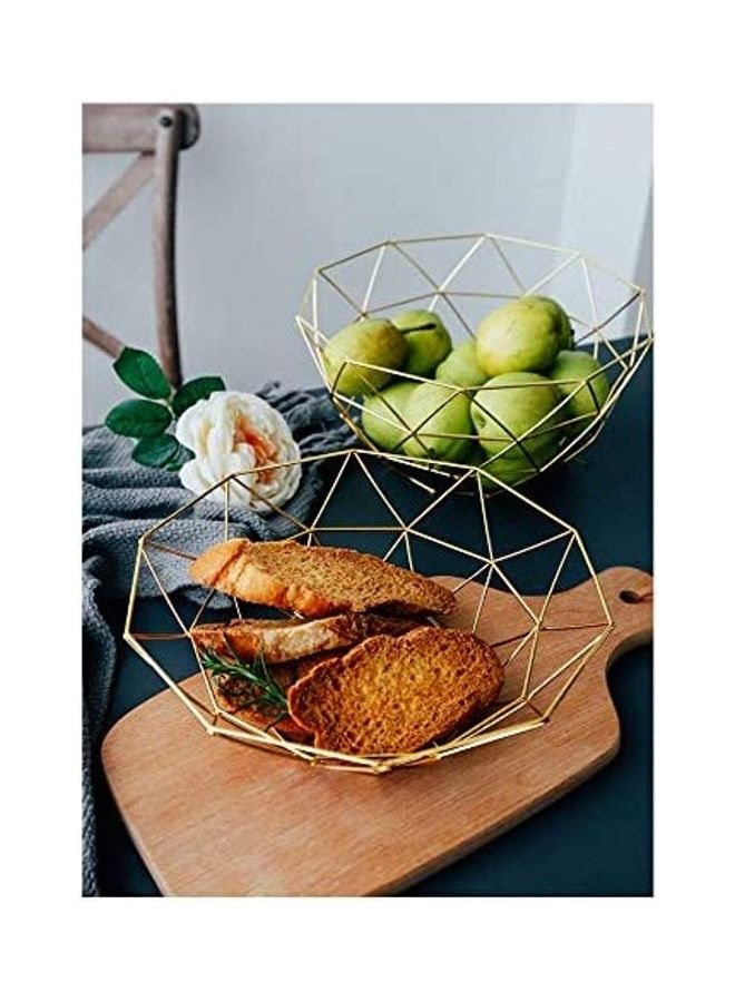 AIWANTO - Container Centerpiece Display Bowl Gold 26 x 26 x 10cm - Image 1