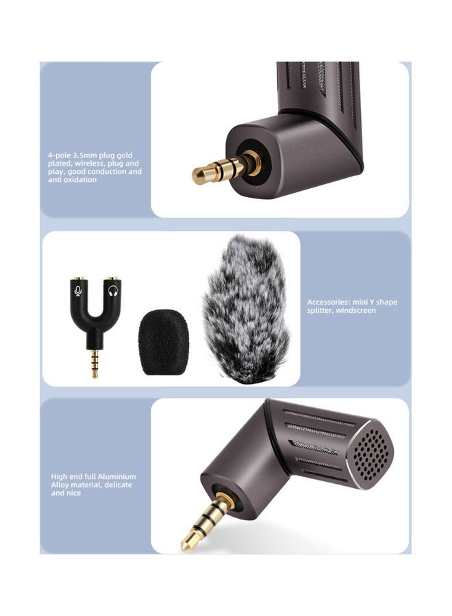 3.5mm Mini Microphone Mic Coffee - Image 2
