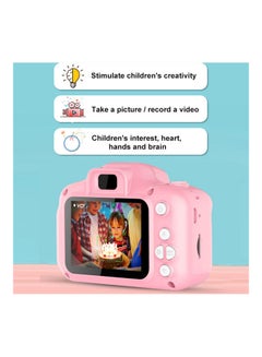 ماركة غير محددة كاميرا تصوير وتسجيل فيديو رقمية صغيرة للأطفال بشاشة من نوع LCD مقاس 2 بوصة عالية الوضوح تصلح كهدية للأطفال وردي  - Image 5