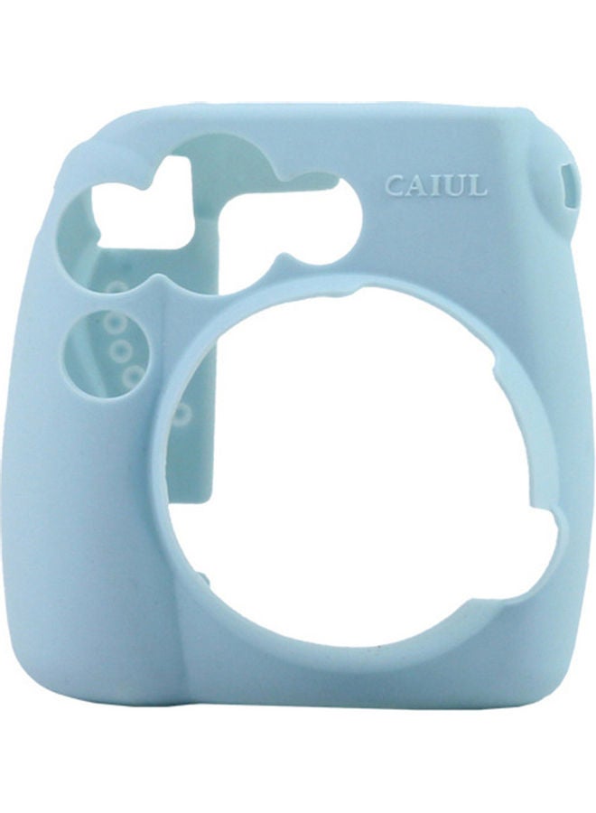 Silicone Solid Color Camera Protective Case Cover for Pola-roid Instax Mini 8 9 Light Blue - Image 1