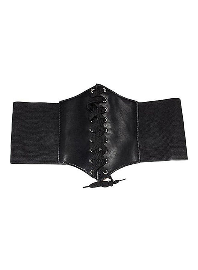 Wide Waist Waistband Belt Black  - Image 1