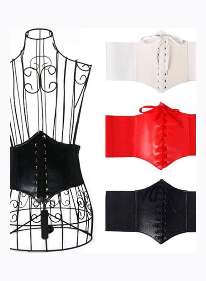 Wide Waist Waistband Belt Black  - Image 2