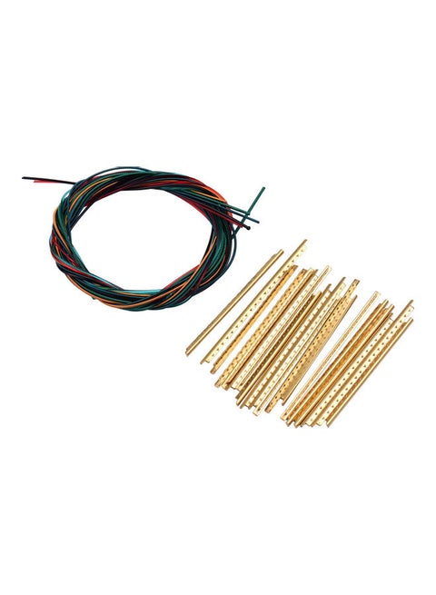 6pcs Multicolored Nylon Classical Guitar Strings with 21pcs 2.2mm Width Brass Classical Guitar Fret Wire Set for Classical Guitar Strings Set Replacement
