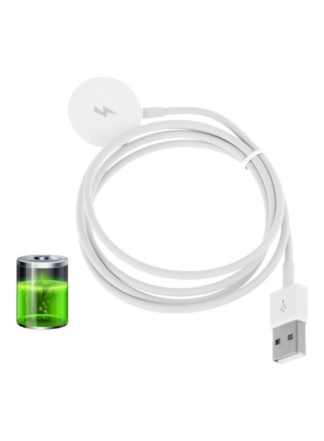 Generic - Magnetic Wireless Smart Watch USB Fast Charging Cable for Fossil Gen 3 Explorist White - Image 1