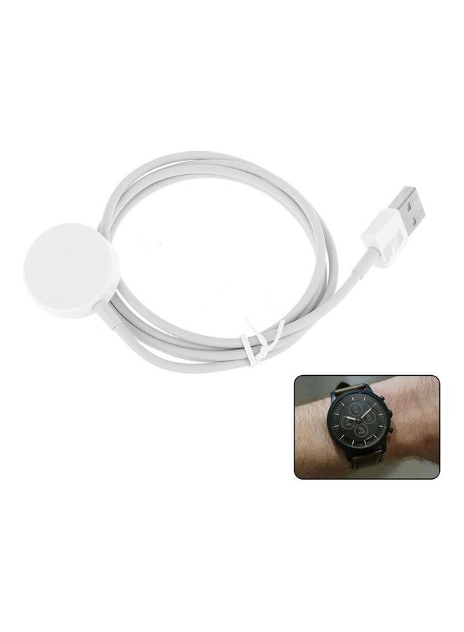Generic - Magnetic Wireless Smart Watch USB Fast Charging Cable for Fossil Gen 3 Explorist White - Image 1
