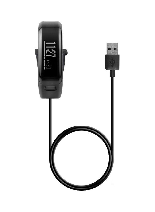 Portable Charger Dock Charging Cable for G-armin Vivosmart HR/HR+ Approach X40 Black  - Image 2