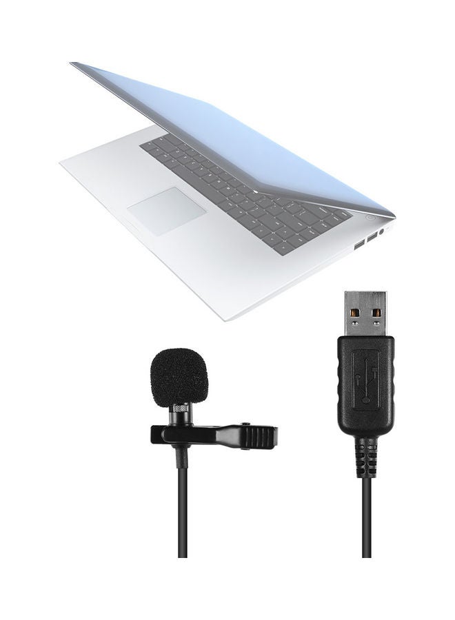 Mini Condenser Microphone Mic with USB Plug Black - Image 4