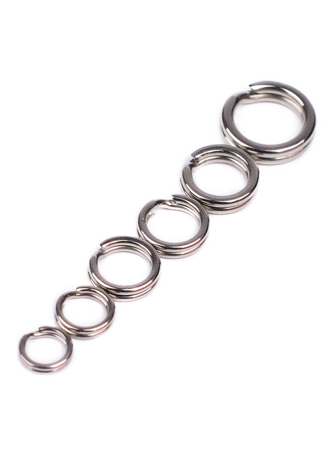 Generic 100-Piece Stainless Steel Double Loop Split Ring 3.95x2.05x1.25cm  - Image 3